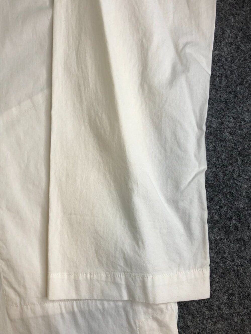 Eileen Fisher Tunic Shirt Womens Medium White Organic Cotton Band Collar Button - Picture 2 of 16